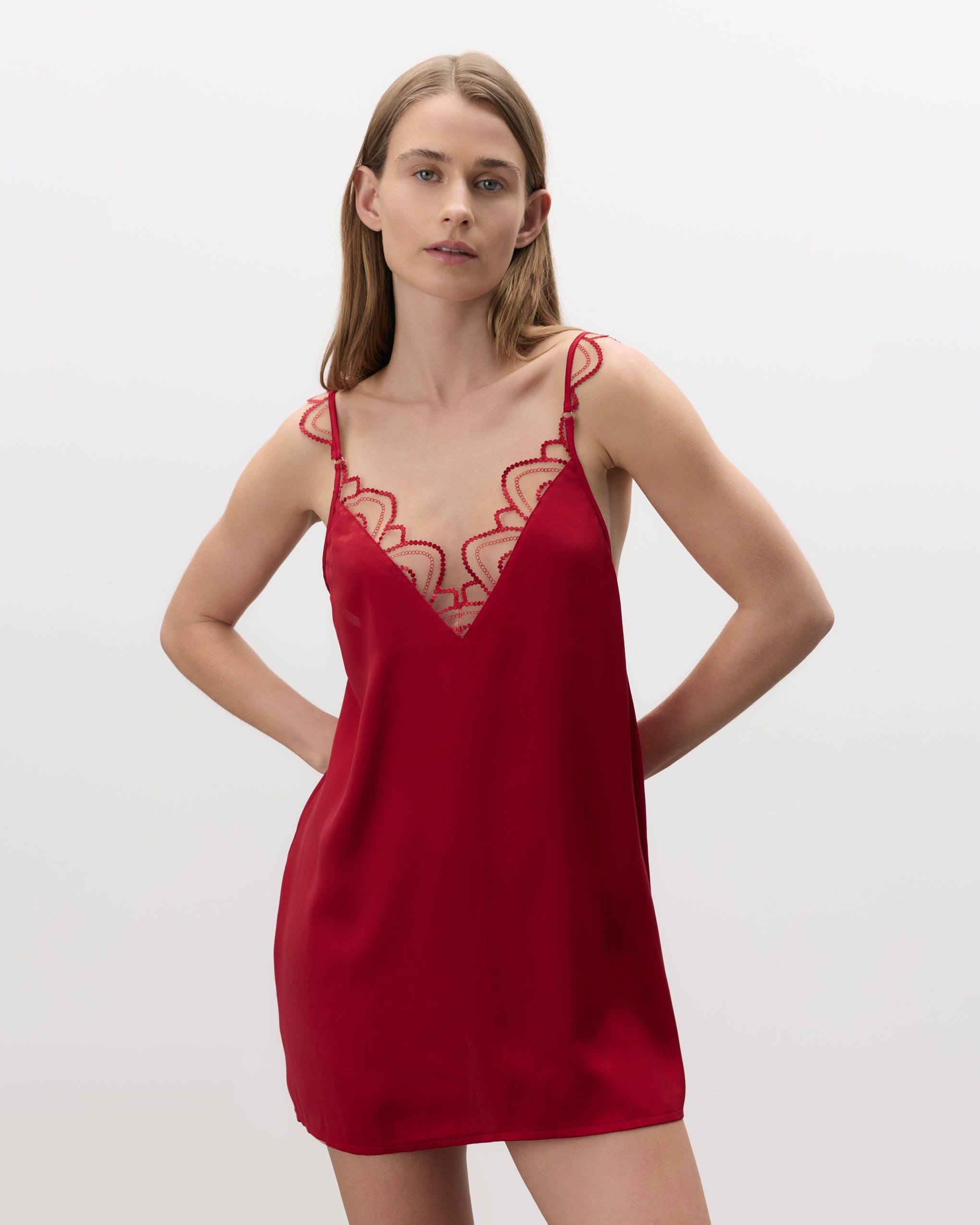 Soraya Luxury Satin Short Chemise